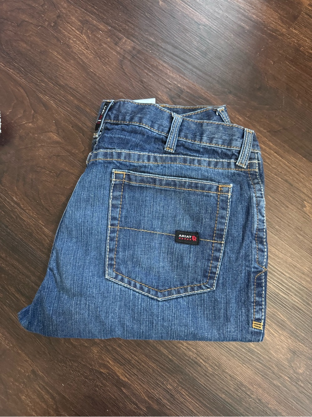 Ariat FR Men's Relaxed Fit Dark Blue Denim Jeans